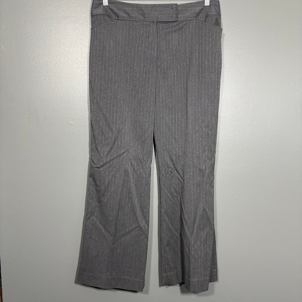 Lane Bryant NWT Gray & Metallic Stripe Houston Pants - 16 - Women's Plus Size